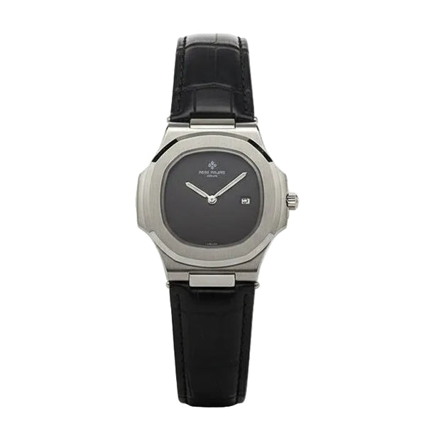 PATEK PHILIPPE Martyn Line Black Leather Watch